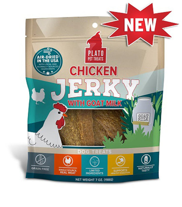 Plato Dog Jerky Chicken With Goat'S Milk 7oz. - Petsplace.store