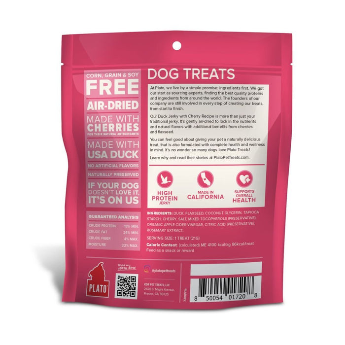 Plato Dog Jerky Duck With Cherry 7Oz - Petsplace.store