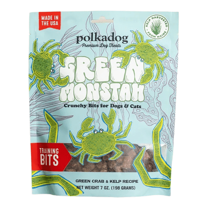 Polka Dog Bakery Dog Green Monstah Bits 7oz. Pouch - Petsplace.store