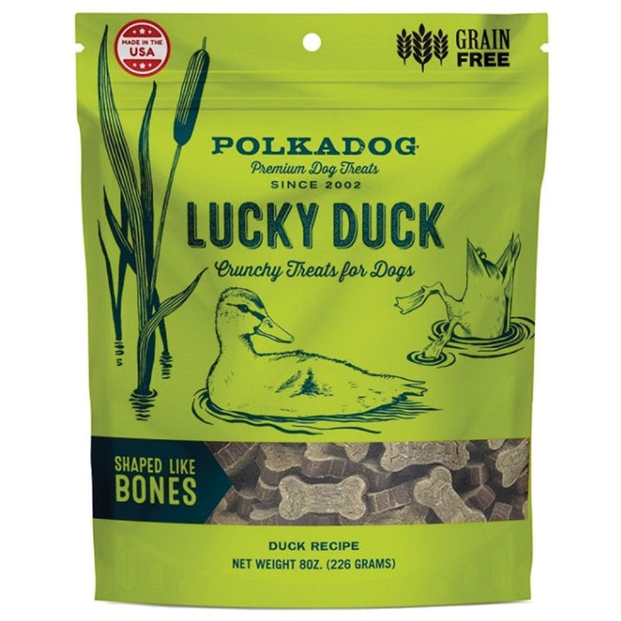 Polka Dog Bakery Dog Lucky Duck Bones 8oz. - Petsplace.store