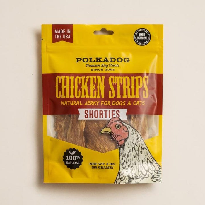 Polkadog Chicken Strips Jerky Shorties Dog And Cat Treats 3oz. - Petsplace.store