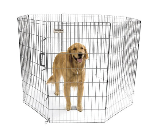 Precision Pet Products Exercise Pen Silver 1ea/42 in - Petsplace.store