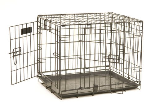 Precision Pet Products ProValu 2 Door Wire Dog Crate Black 1ea/42 in - Petsplace.store