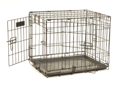 Precision Pet Products ProValu 2 Door Wire Dog Crate Black 1ea/48 in - Petsplace.store