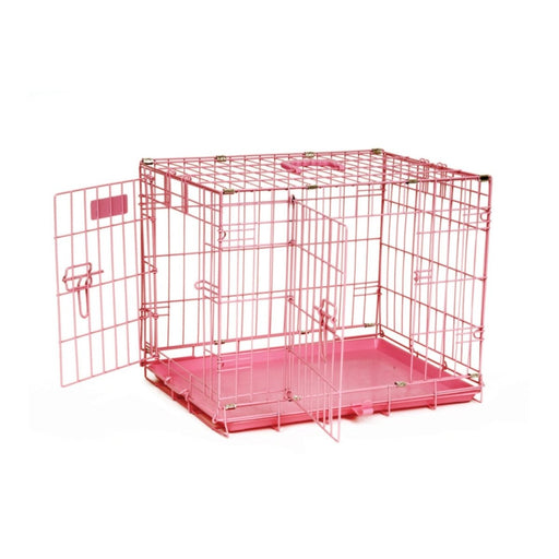 Precision Pet Products ProValu Dog Crate 2000 2 Door Pink 1ea/24 in - Petsplace.store