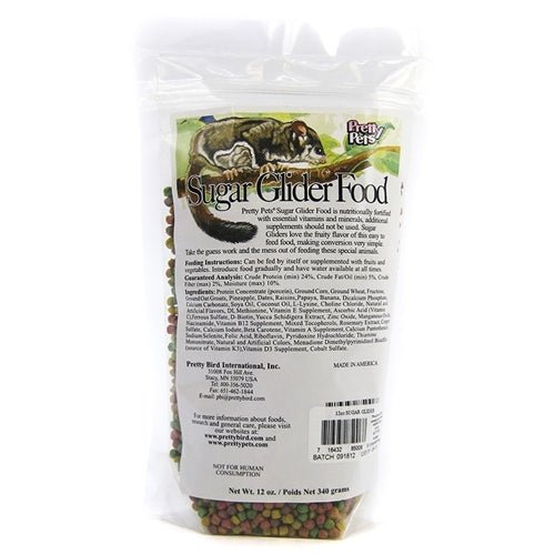 Pretty Bird International Sugar Glider Dry Food 1ea/12 oz - Petsplace.store