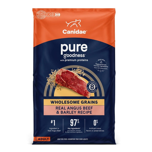 Pure Dog Food with Wholesome Grains Beef/Barley 4 Lb - Petsplace.store