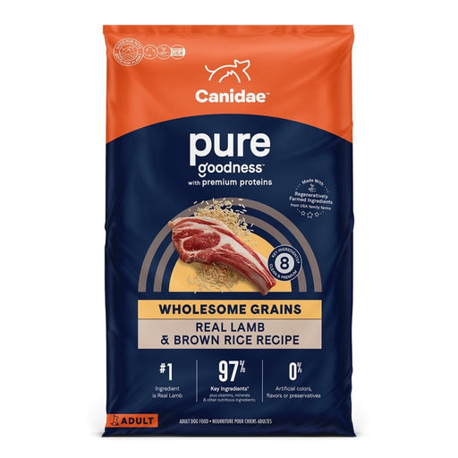 Pure Dog Food with Wholesome Grains Lamb/Brown Rice 4 Lb - Petsplace.store