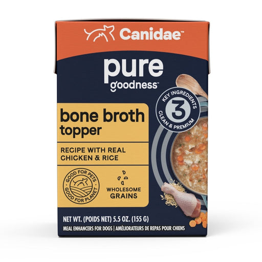 Pure Goodness Bone Broth Topper Chicken/Rice 5.5oz. - Petsplace.store