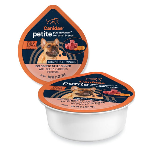 Pure Petite Small Breed Minced Grain Free Dog Food Beef/Carrot 3.5oz. (Case of 12) - Petsplace.store