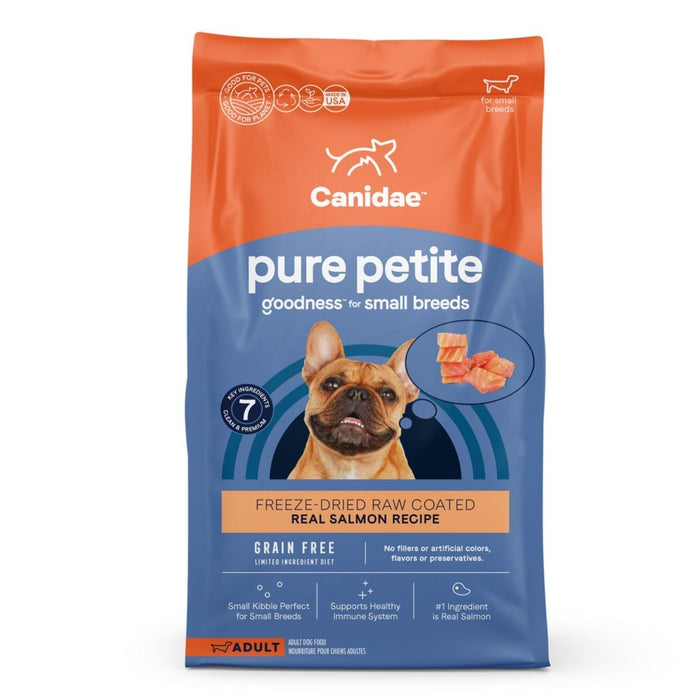 Pure Petite Small Breed Raw Coated Grain Free Dog Food Fresh Salmon 4 Lb - Petsplace.store