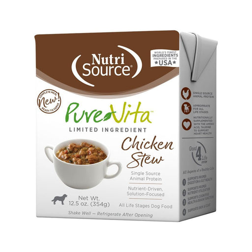 Pure Vita Dog Chicken Stew 12.5oz. (Case of 12) - Petsplace.store