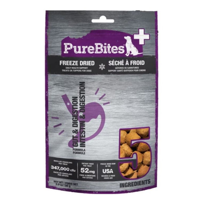 Purebites+ Freeze Dried Dog Gut & Digestion Chicken/Pumpkin 3oz. - Petsplace.store