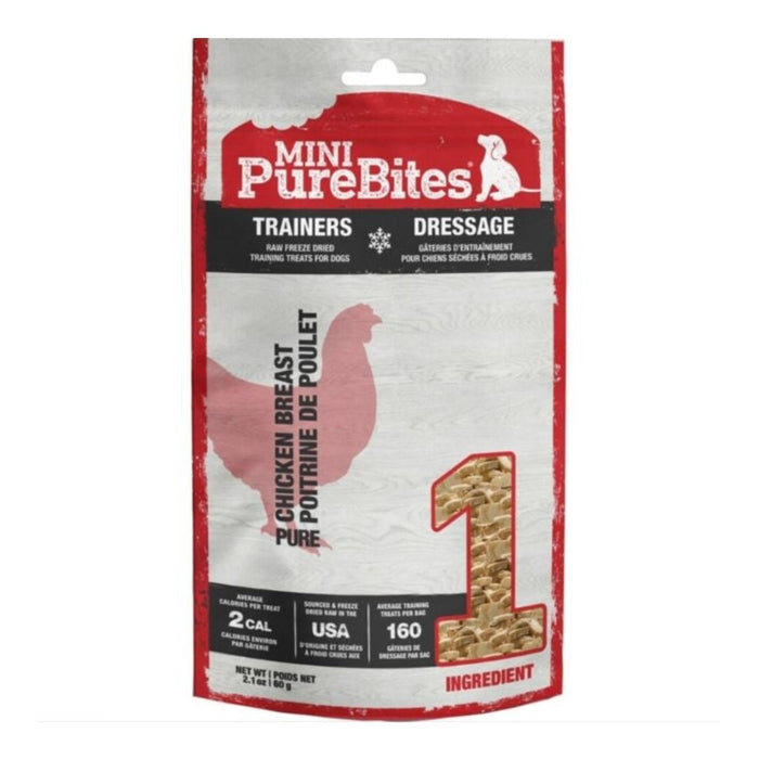 Purebites Freeze Dried Mini Trainers Dog Treats Chicken Breast 2.1oz. - Petsplace.store