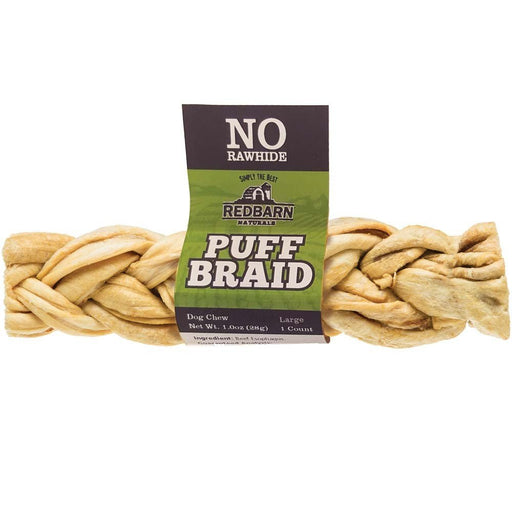 Redbarn Pet Products Puff Braid Dog Treat 10 ct, LG - Petsplace.store