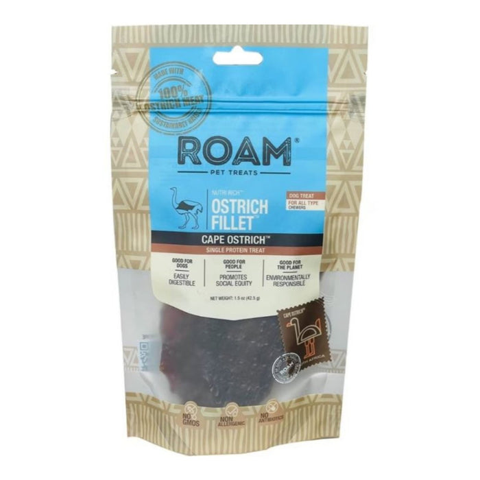 Roam Ostrich Fillet Ostrich 1oz. - Petsplace.store