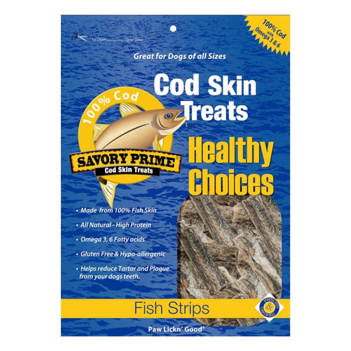 Savory Prime Cod Skin Strips Dog Treat 1ea/8 oz - Petsplace.store