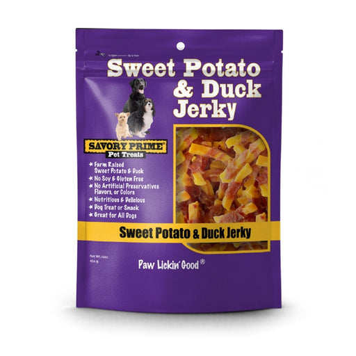 Savory Prime Natural Jerky Treats Sweet Potato & Duck 1ea/16 oz - Petsplace.store