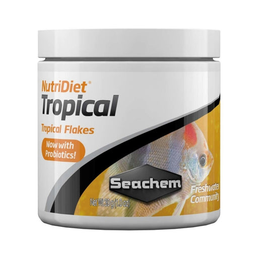 Seachem Laboratories NutriDiet Tropical Flakes Fish Food 1ea/1 oz. - Petsplace.store