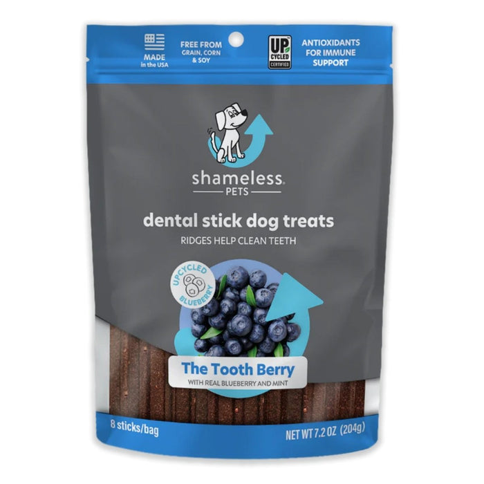 Shameless Dog Dental Sticks Blueberry/Mint - Petsplace.store