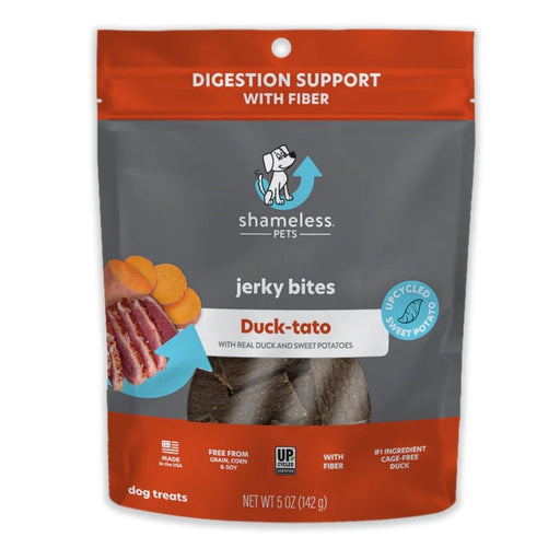 Shameless Dog Jerky Bites Duck/Sweet Potato 5oz. - Petsplace.store