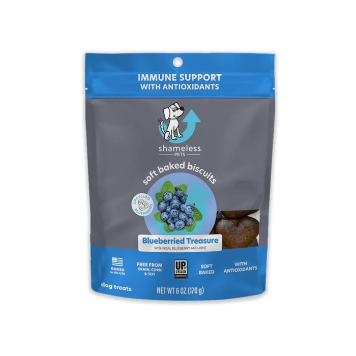 Shameless Soft Baked Dog Biscuits Blueberry/Mint 6oz. - Petsplace.store