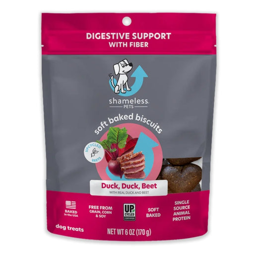 Shameless Soft Baked Dog Biscuits Duck/Beet 6oz. - Petsplace.store