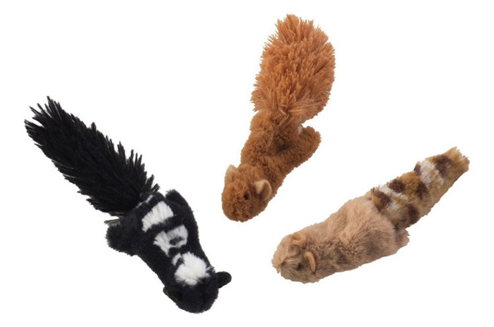 Skinneeez Forest Creatures Cat Toy with Catnip Assorted 4.75 in - Petsplace.store