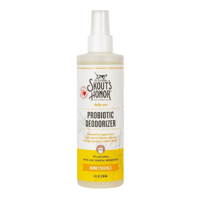 Skouts Honor Cat Probiotic Deodorizer Honeysuckle 8oz. - Petsplace.store