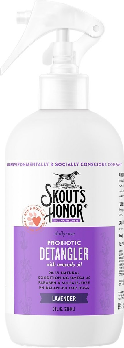 Skouts Honor Dog Detangler Lavender 8oz. - Petsplace.store