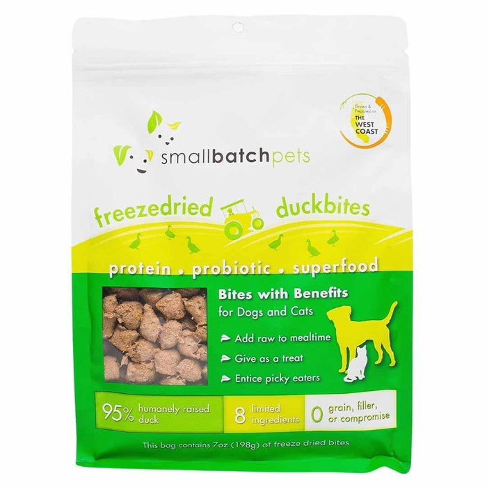 Small Batch Freeze Dried Duck Bites - 7oz. - Petsplace.store