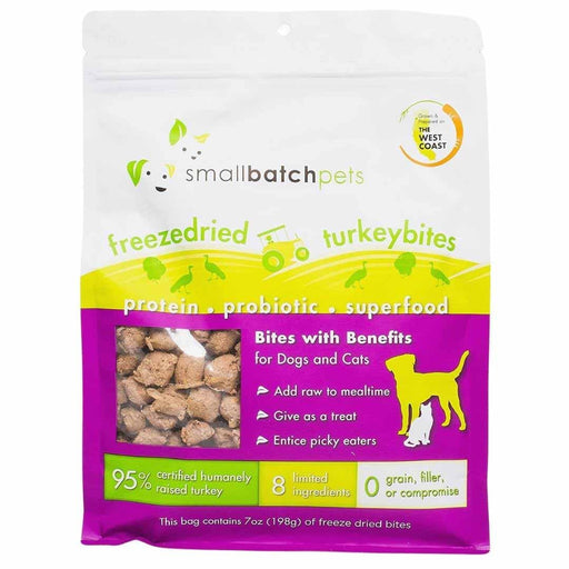 Small Batch Freeze Dried Turkey Bites - 7oz. - Petsplace.store