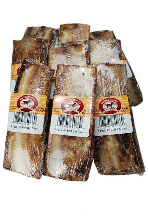 Smokehouse USA Made Beef Rib Bones 30ea/30 ct, 6 in - Petsplace.store