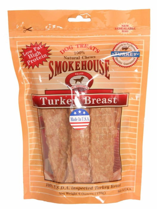 Smokehouse USA Made Turkey Breast Dog Treat 1ea/6 oz - Petsplace.store