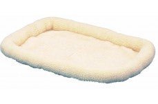 SnooZZy Sheepskin Bolster Kennel Dog Mat White 1ea/XL - Petsplace.store