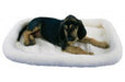 SnooZZy Sheepskin Bolster Kennel Dog Mat White 1ea/XS - Petsplace.store