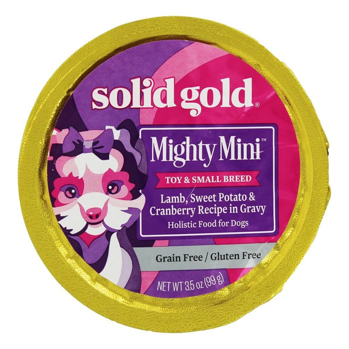 Solid Gold Dog Cup Mighty Mini Lamb Sweet Potato Cranberry 3.5 oz.(Case Of 12) - Petsplace.store