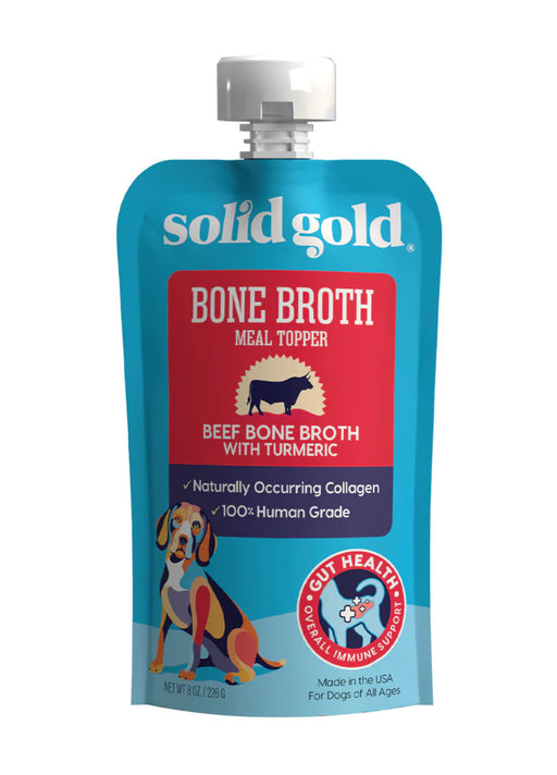 Solid Gold Dog Pouch Bone Broth Beef 8oz. - Petsplace.store