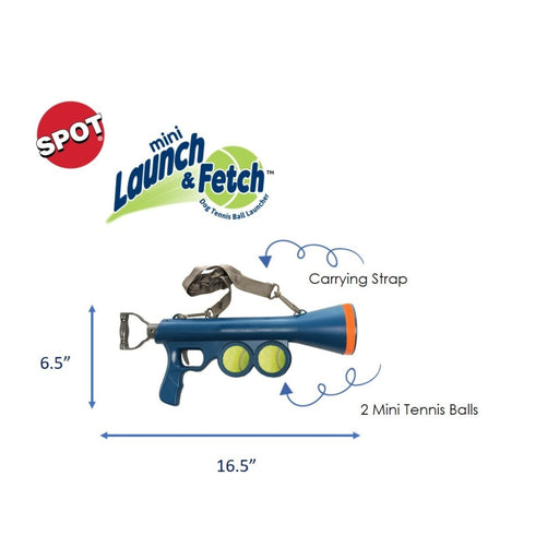 Spot 16.5" Mini Launch & Fetch Tennis Balls 2 pack - Petsplace.store