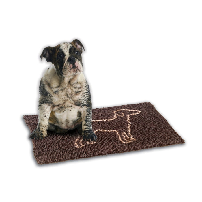 Spot 35” x 24” Brown Clean Paws Micro - fiber Mat - Petsplace.store