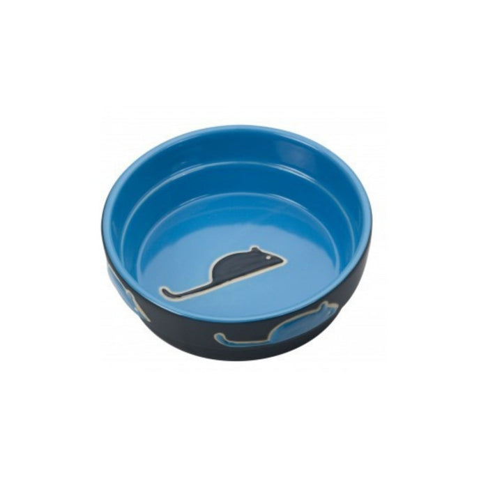 Spot 5" Cat, Blue Fresco Stoneware - Petsplace.store