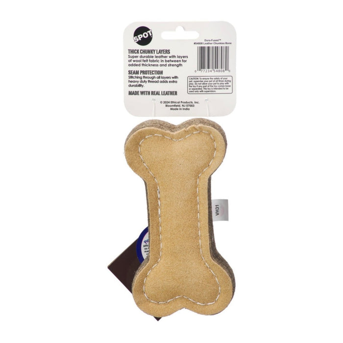 Spot Dura - fuse Leather Chunky Dog Toy Bone, 1ea/6 in - Petsplace.store