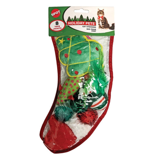 Spot Holiday Cat Stocking 1ea/MD, 8Pc - Petsplace.store