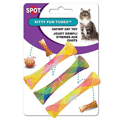 Spot Kitty Fun Tubes Catnip Toy Assorted 3.25 in 3 Pack - Petsplace.store