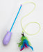 Spot Laser and Feather Teaser Wand Cat Toy Assorted 12 in - Petsplace.store