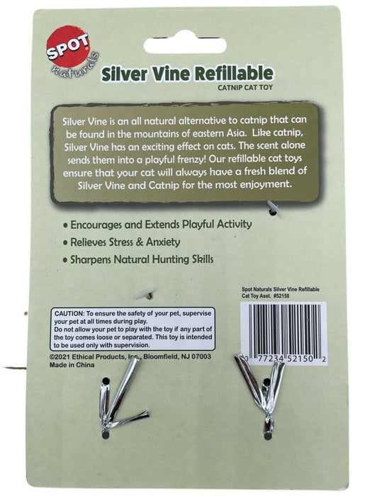 Spot Silver Vine Refillable Cat Toy Assorted Assorted 4in - Petsplace.store