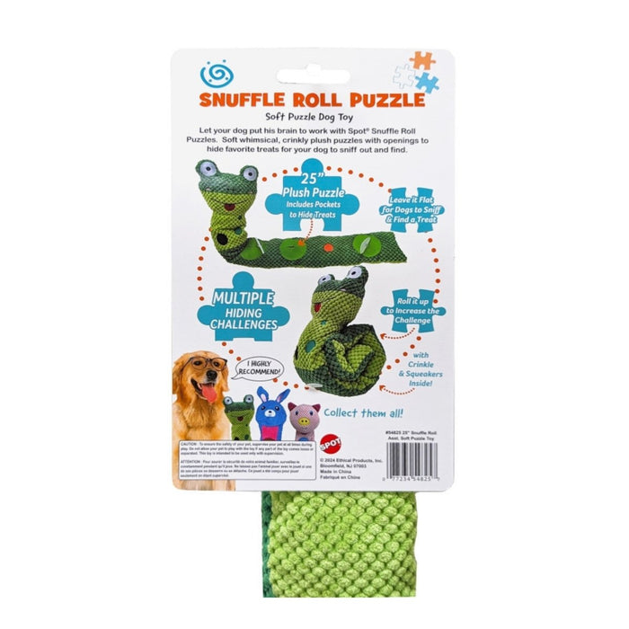 Spot Snuffle Roll Puzzler Dog Toy Assorted, 1ea/25 in - Petsplace.store