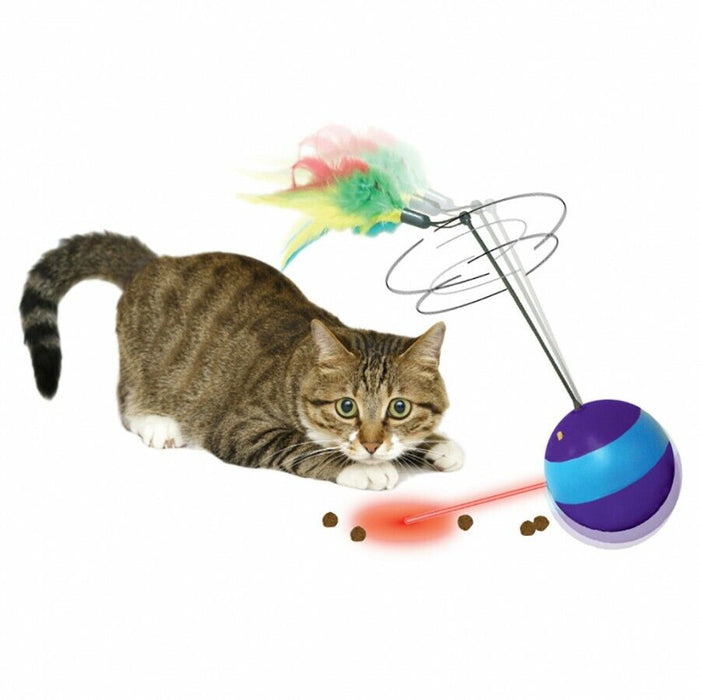 Spot Spin About 2.0 with Sound Electronic Laser Cat Toy White; Red One Size - Petsplace.store