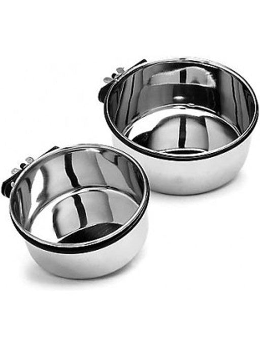 Spot Stainless Steel Coop Cup with Bolt Clamp Silver, 1ea/10 oz - Petsplace.store