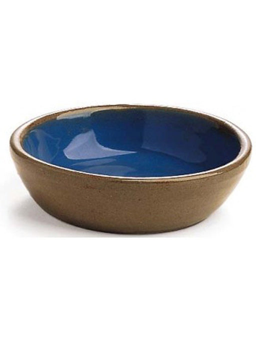 Spot Standard Crock Cat Saucer Tan; Blue 5 in - Petsplace.store